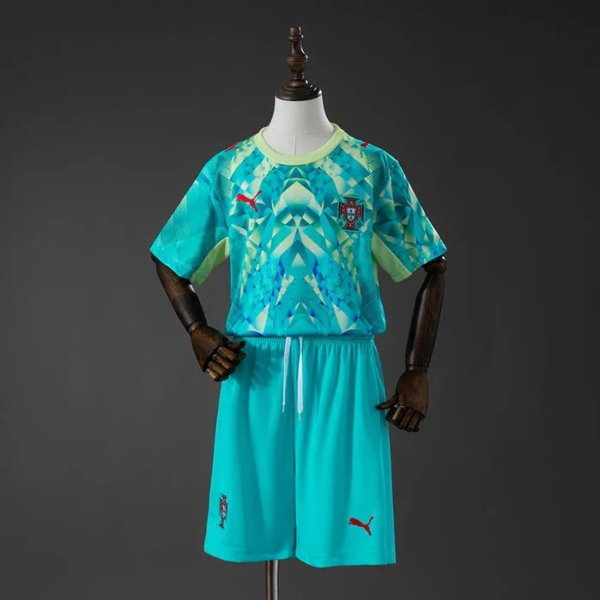 portugal 2026 goalkeeper green kids kit jersey 001 portugal 2026 goalkeeper green kids kit jersey 001