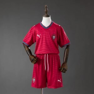 portugal 2026 home full kids kit jersey 001