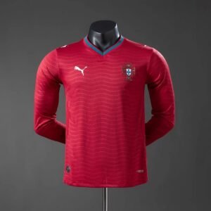 portugal 2026 home player version long sleeve jersey 001