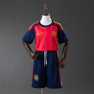spain 2026 home full kids kit jersey 001