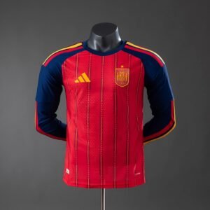 spain 2026 home long sleeve player version jersey 001