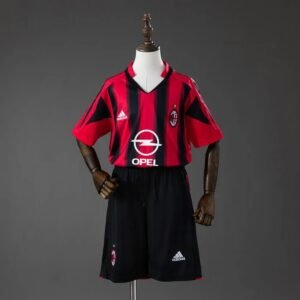 ac milan 04 05 home retro kids kit jersey 001