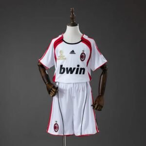 ac milan 06 07 away retro kids kit jersey 001