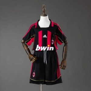 ac milan 06 07 home retro kids kit jersey 001