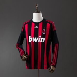 ac milan 08 09 home long sleeve retro jersey 001