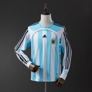 argentina 06 07 home long sleeve retro jersey 001