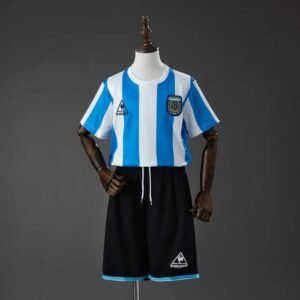 argentina 1986 home retro kids kit jersey 001