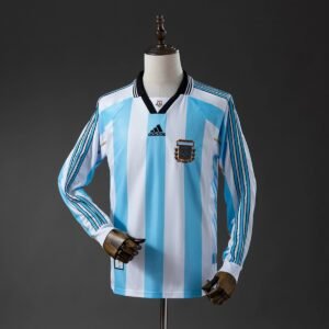 argentina 1998 home long sleeve retro jersey 001
