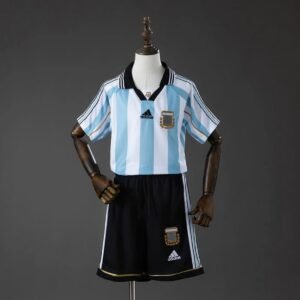 argentina 1998 home retro kids kit jersey 001