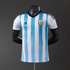 argentina 2014 home player version retro jersey 001