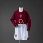 arsenal 05 06 home retro kids kit long sleeve jersey 001