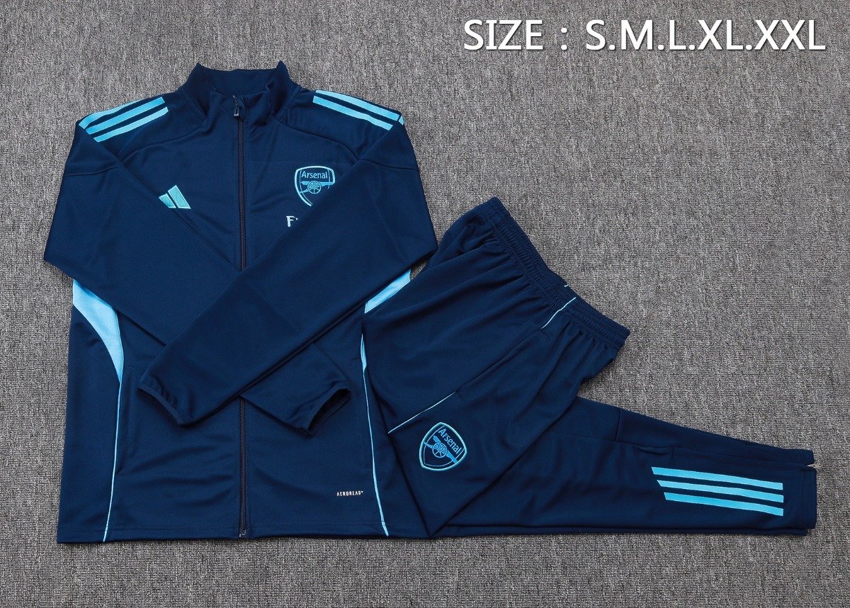 arsenal 25 26 adult & kids royal blue training jacket kit 003 arsenal 25 26 adult & kids royal blue training jacket kit 003