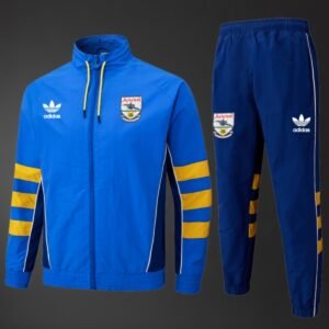 arsenal 25 26 adult & kids blue windbreaker jacket kit 001