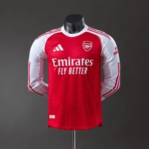 arsenal 25 26 home long sleeve player version jersey 001