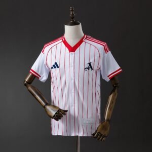 arsenal 25 26 us pack full button baseball jersey white 001