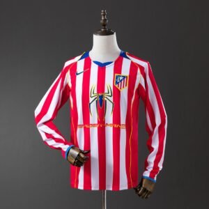 atletico madrid 04 05 home long sleeve retro jersey 001