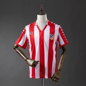 atletico madrid 82 83 home retro jersey 001