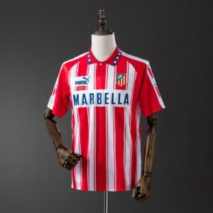 atletico madrid 94 95 home retro jersey 001