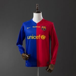barcelona 08 09 home long sleeve retro jersey 001