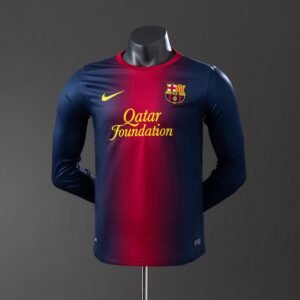 barcelona 12 13 home long sleeve player version retro jersey 001
