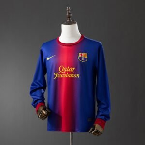barcelona 12 13 home long sleeve retro jersey 001