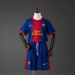 barcelona 12 13 home retro kids kit jersey 001