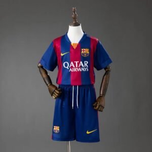barcelona 14 15 home retro kids kit jersey 001