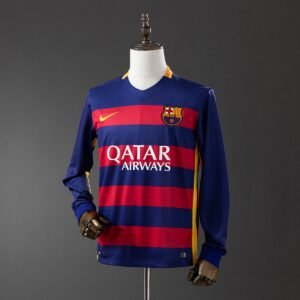 barcelona 15 16 home long sleeve retro jersey 001