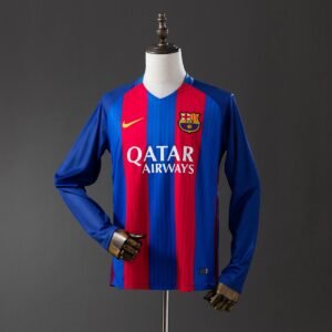 barcelona 16 17 home long sleeve retro jersey 001