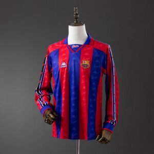 barcelona 95 97 home long sleeve retro jersey 001