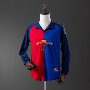 barcelona 99 00 home retro long sleeve jersey 001