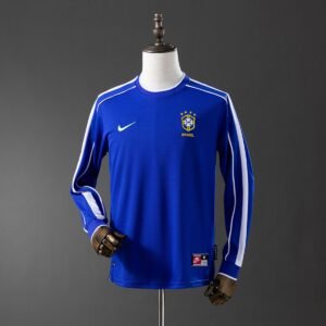 brazil 1998 away retro long sleeve jersey 001