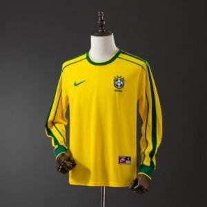 brazil 1998 home long sleeve retro jersey 001