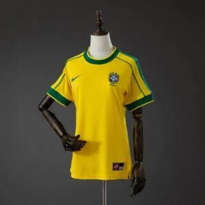 brazil 1998 home womens retro jersey 001
