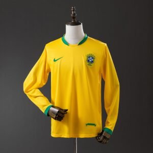brazil 2006 home long sleeve retro jersey 001