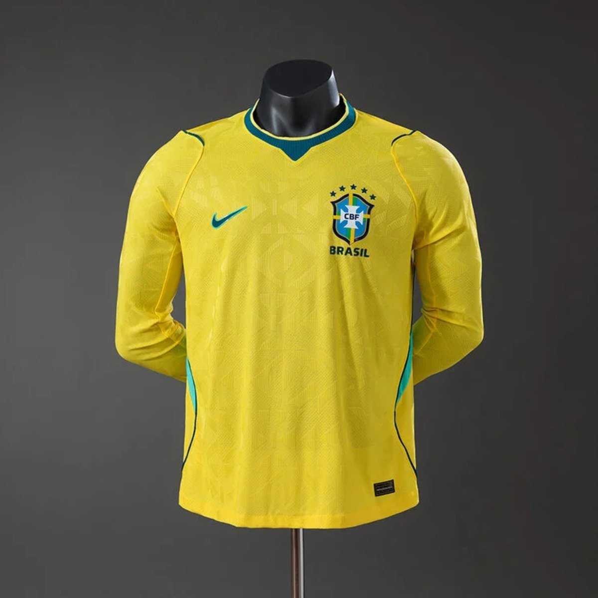 brazil 2026 home player version long sleeve jersey 001 brazil 2026 home player version long sleeve jersey 001