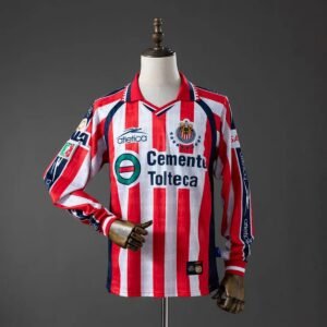 chivas guadalajara 1999 00 home long sleeve retro jersey 001