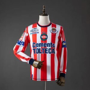 chivas guadalajara 2002 03 home long sleeve retro jersey 001
