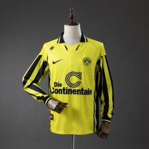 dortmund 96 97 home long sleeve retro jersey 001