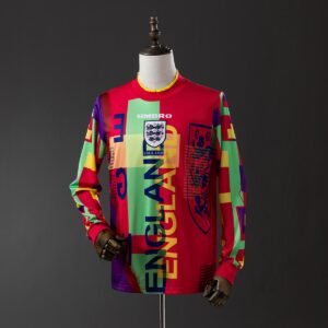 england 1996 goalkeeper long sleeve retro jersey 001