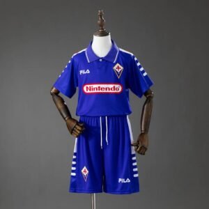 fiorentina 98 99 home retro kids kit jersey 001