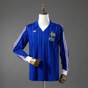 france 1980 82 home long sleeve retro jersey 001