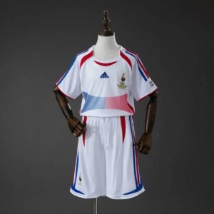 france 2006 away retro kids kit jersey 001