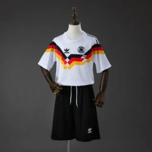 germany 1990 home retro kids kit jersey 001