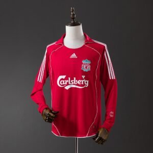 liverpool 06 07 home long sleeve retro jersey 001