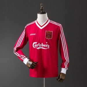 liverpool 95 96 home long sleeve retro jersey 001