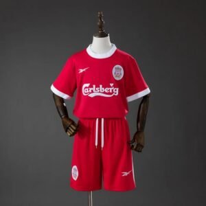 liverpool 95 96 home retro kids kit jersey 001