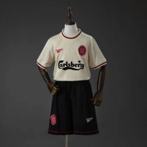 liverpool 96 97 away retro kids kit jersey 001