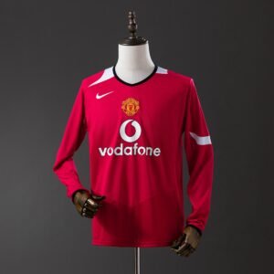 manchester united 04 06 home long sleeve retro jersey 001