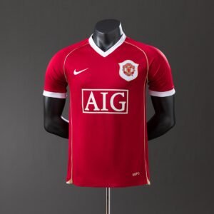 manchester united 06 07 home player version retro jersey 001